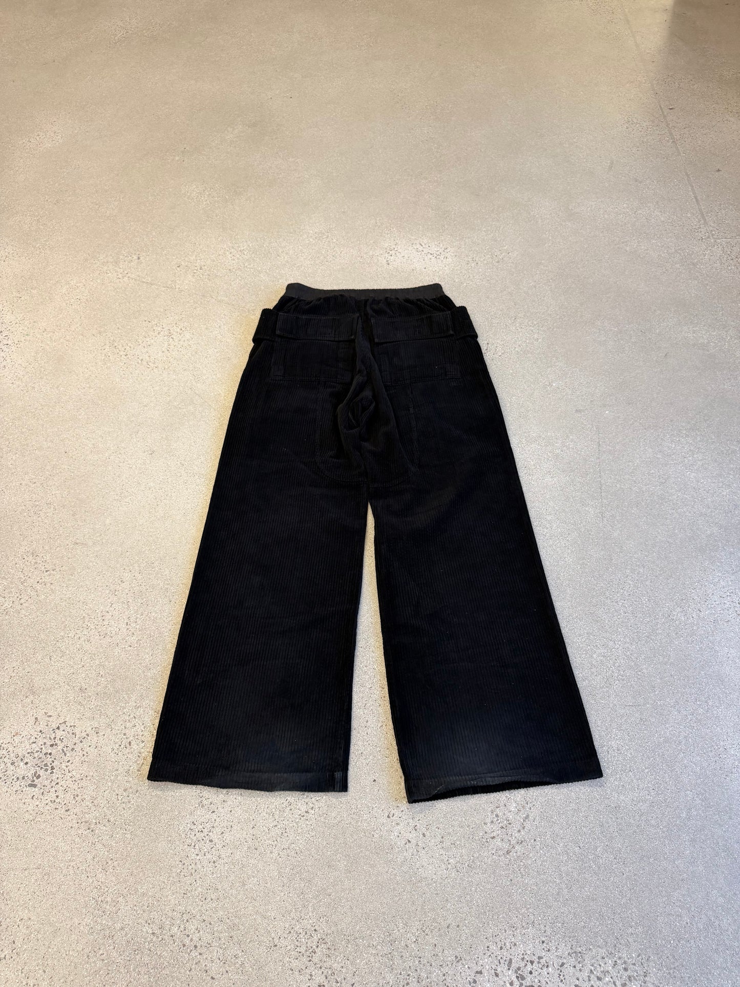 Rick Owens DRKSHDW Black Corduroy Creatch Cargo Pants