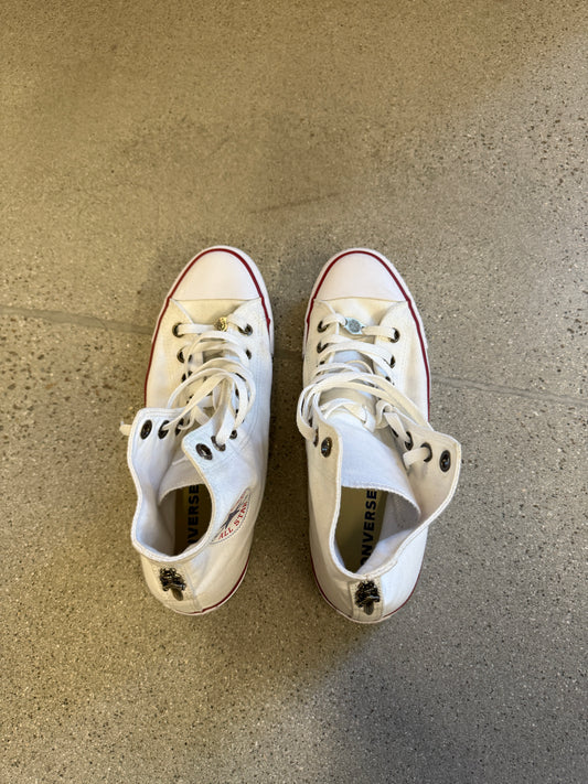 Chrome Hearts White Dagger Embellished Converse