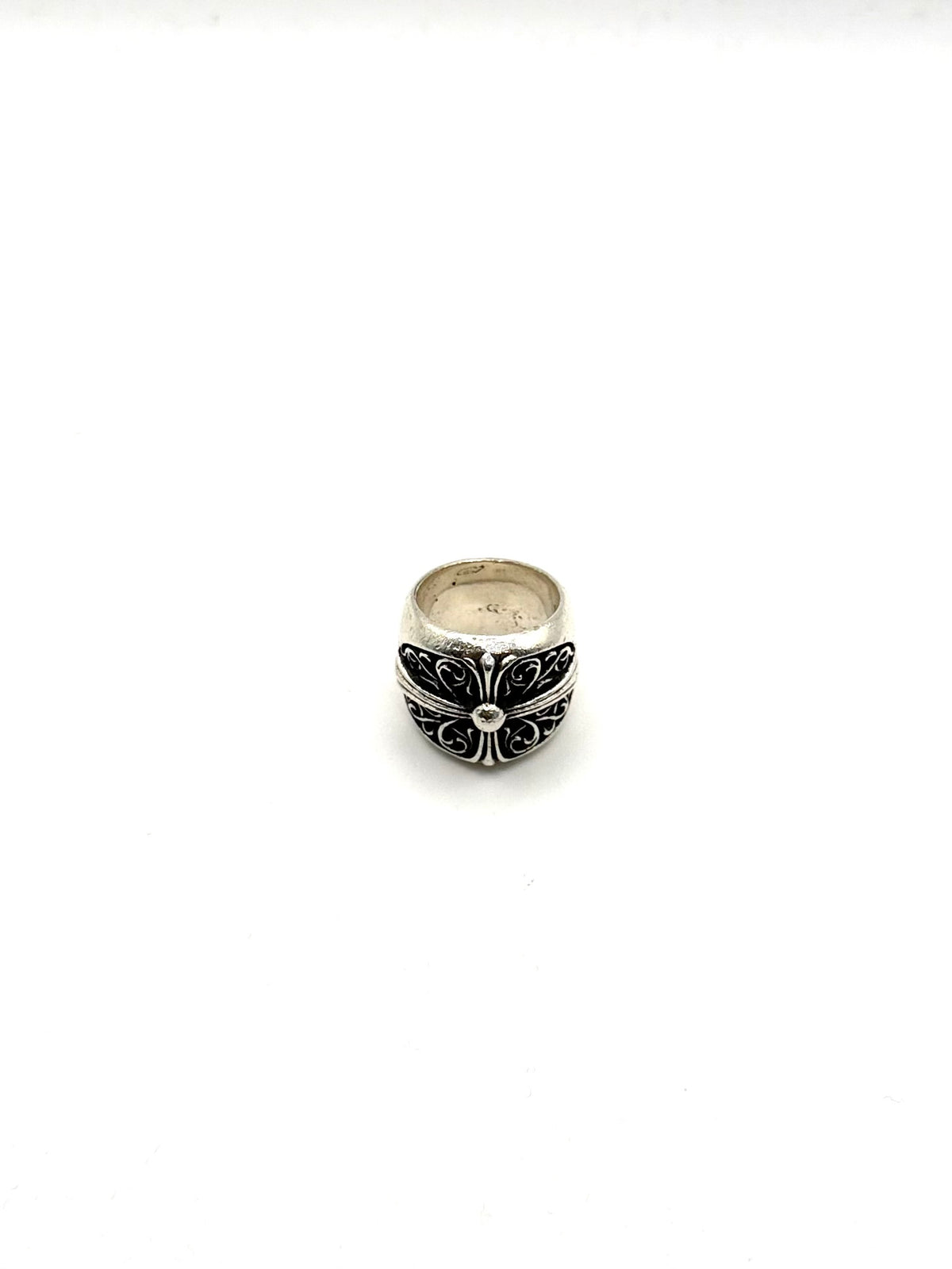 Chrome Hearts Silver Classic Oval Cross Ring