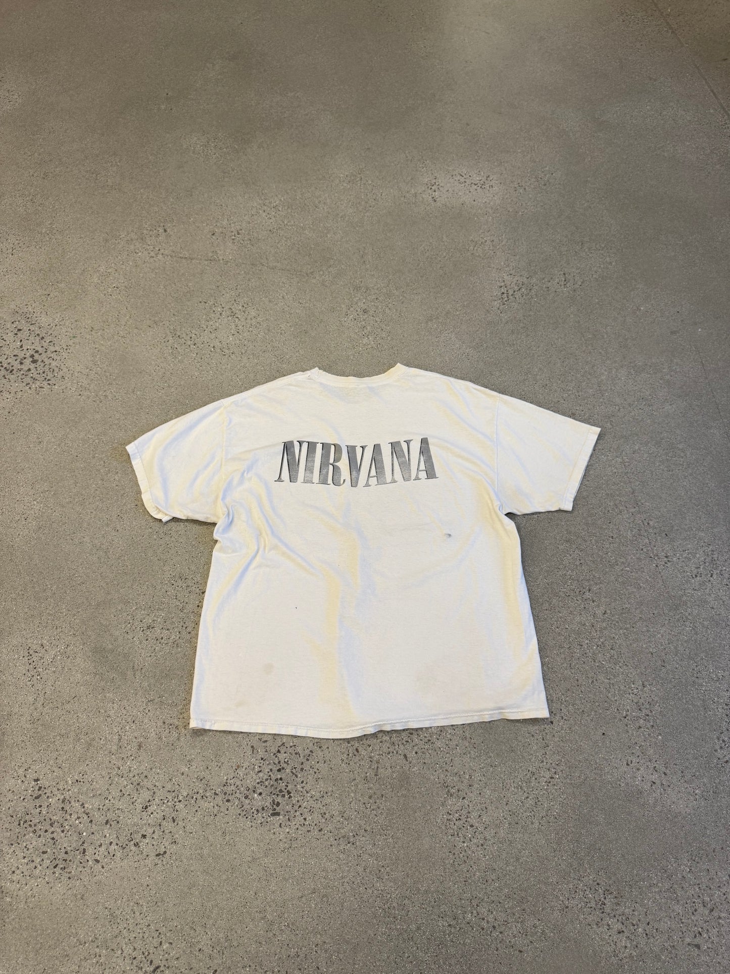 Vintage White Nirvana Portrait Tee