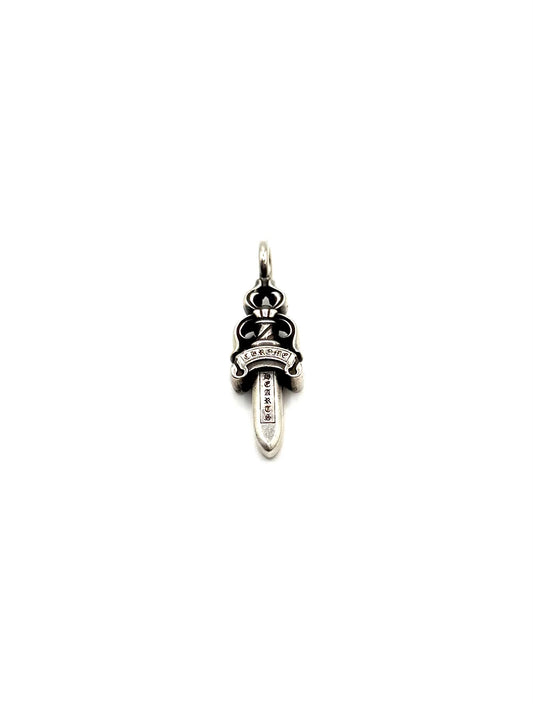 Chrome Hearts Silver Double Dagger Pendant