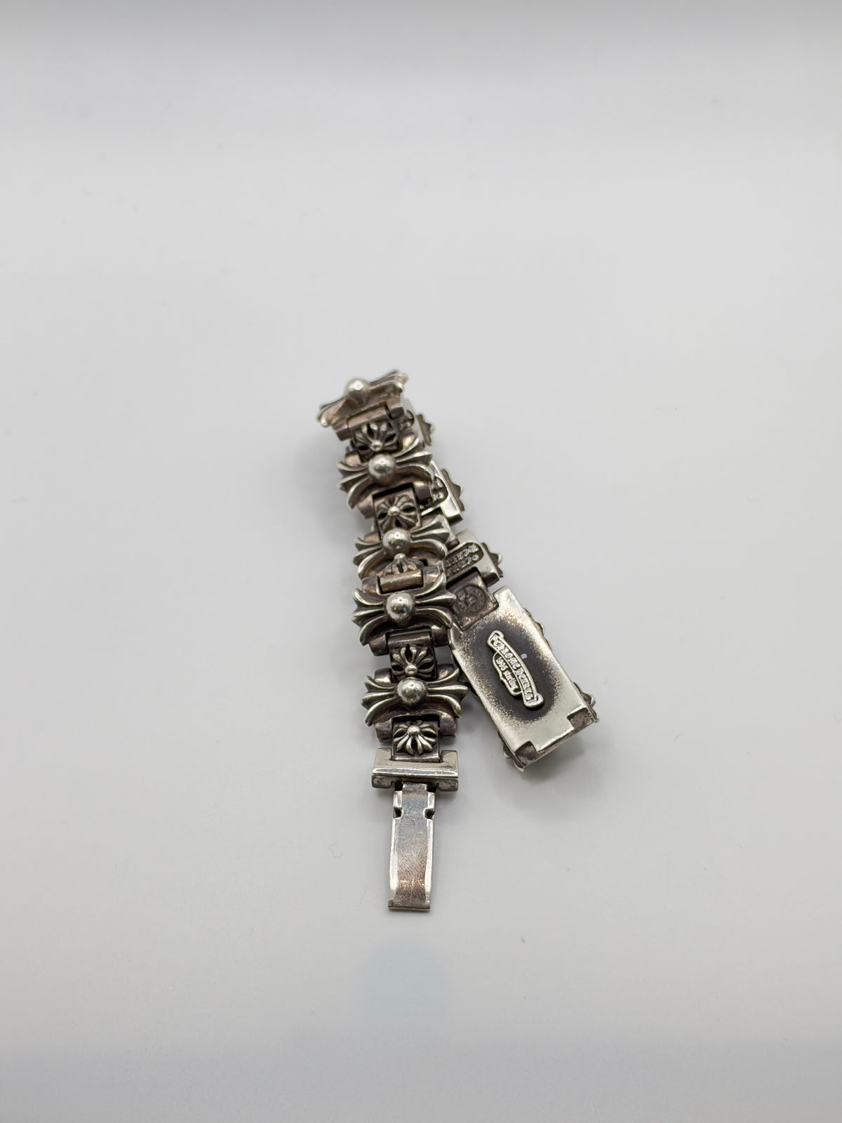 Chrome Hearts Cross Tail Silver H-Link Bracelet