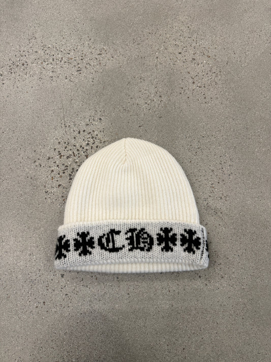 Chrome Hearts White Black Big Daddy Cashmere Beanie