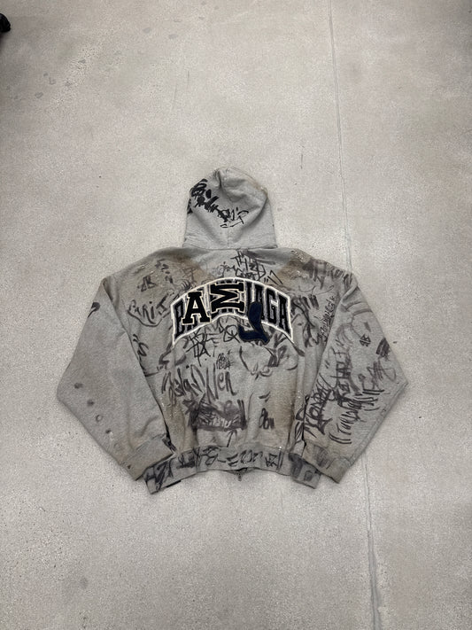 Balenciaga Gray Skater Graffiti Zipup