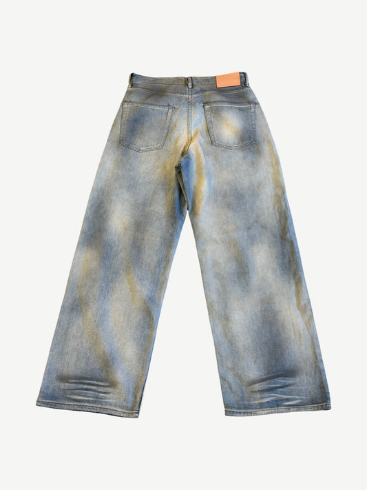 Acne Studios 1981M Distressed Light Wash Blue Jeans
