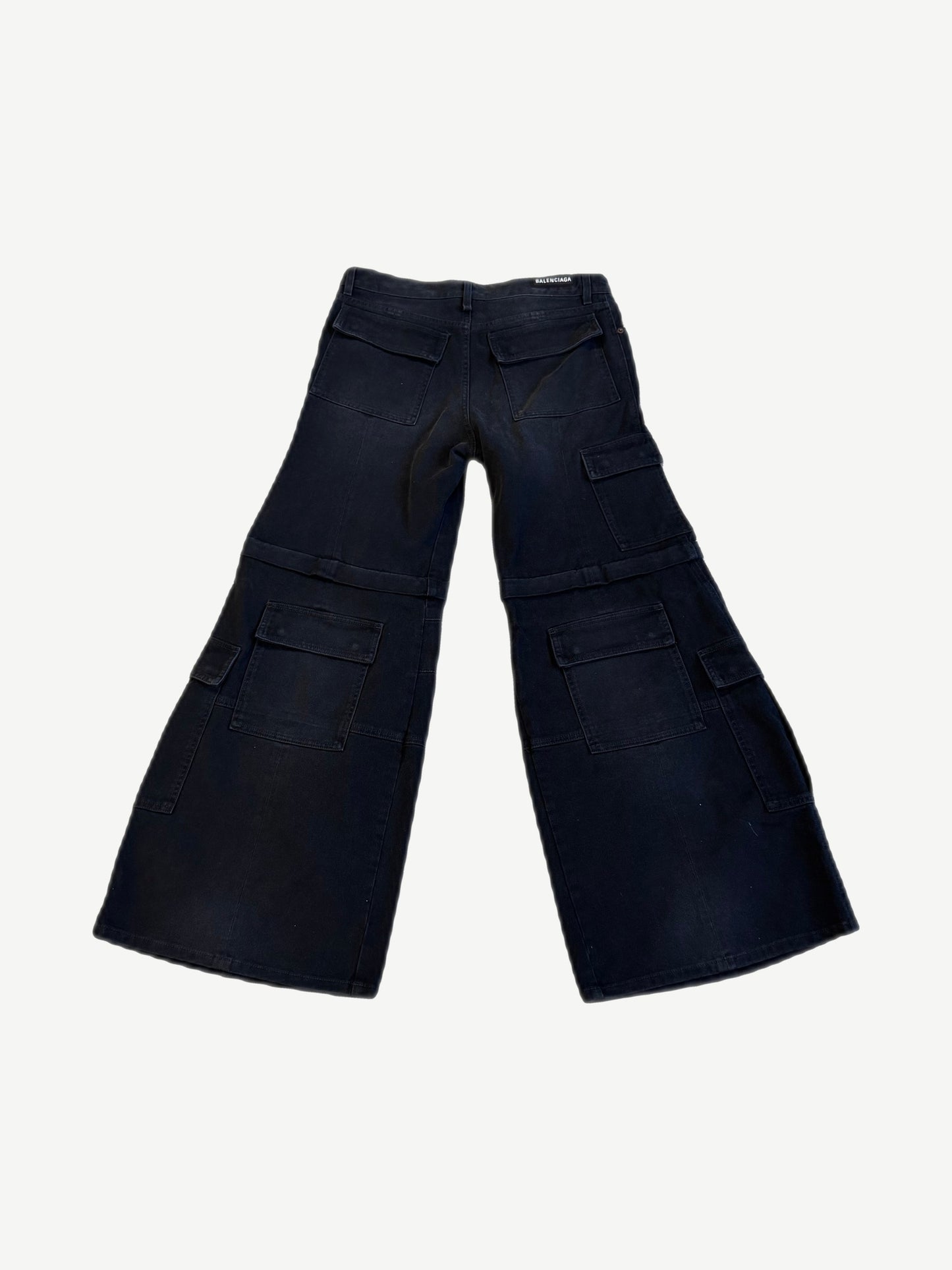 Balenciaga Black Flared Cargo Pants