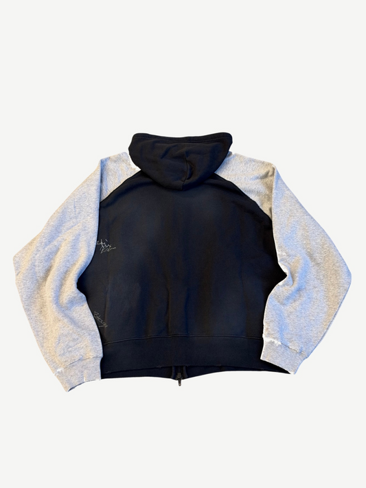 Balenciaga Faded Washed Black Banana Scribble Zipup