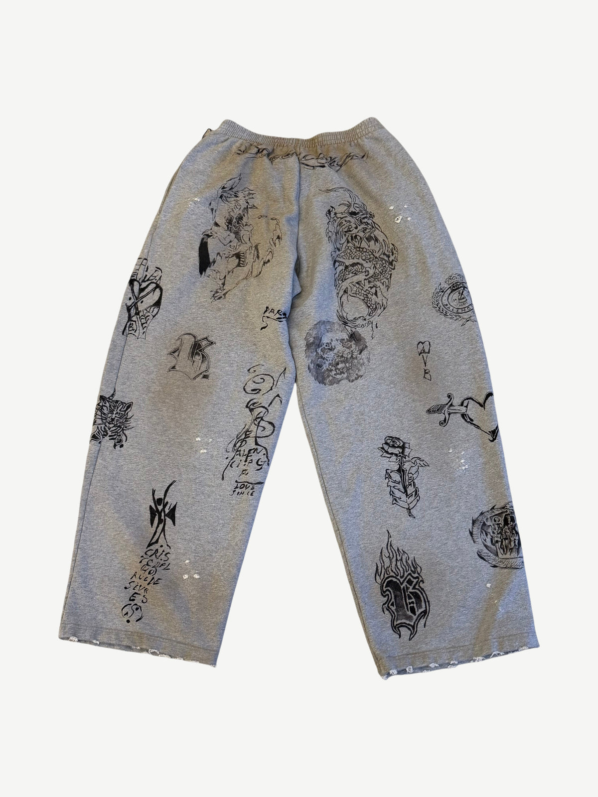 Balenciaga Gray Tattoo Sweatpants