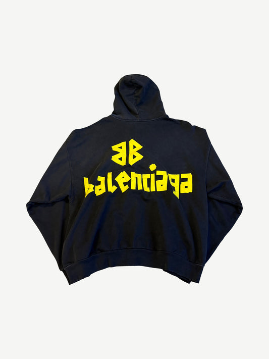 Balenciaga Navy Tape Logo Zipup