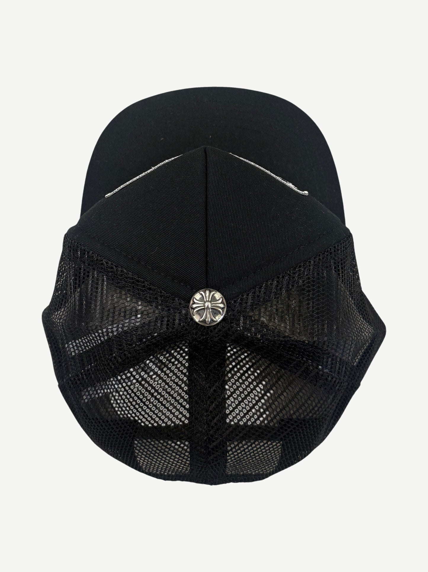 Black Chrome Hearts Honolulu CH Trucker Hat
