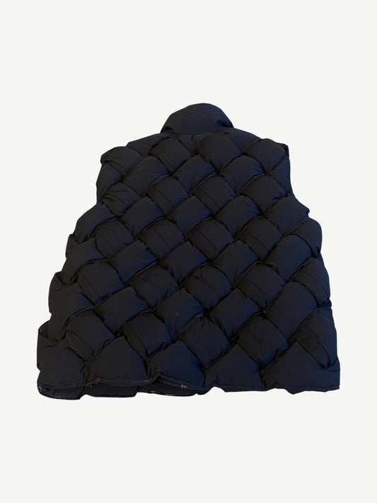 Bottega Veneta Black Intrecciato Puffer Vest