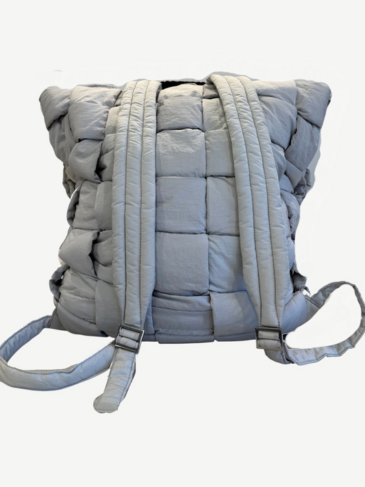 Bottega Veneta Grey Puffer Intrecciato Backpack