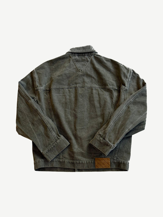 Bottega Veneta Olive Stonewashed Denim Trucker Jacket