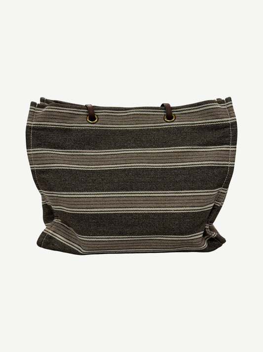 Celine Striped Jacquard Cabas Tote Bag