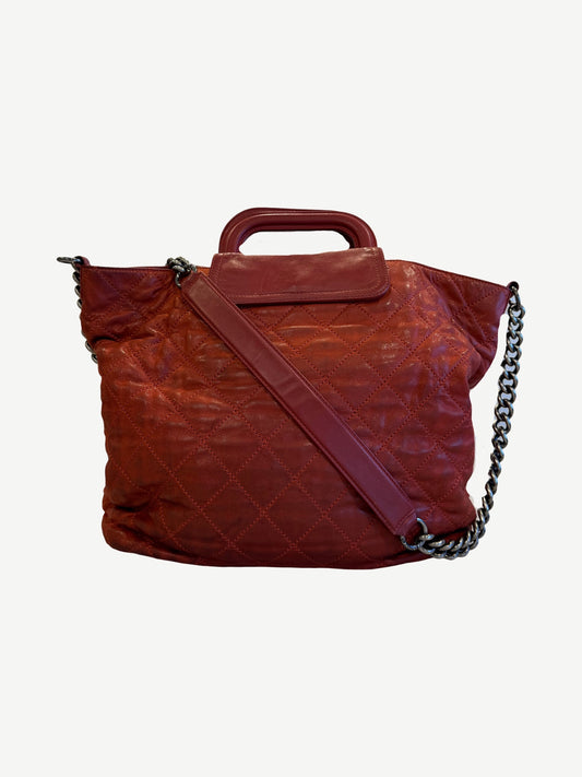 Chanel Orange Large In The Mix Shopping Tote