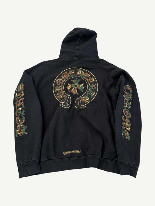 Chrome Hearts Black Camo Triple Cross Horseshoe Hoodie