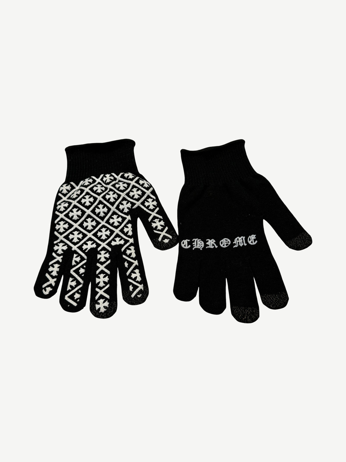 Chrome Hearts Black Checkmate Work Gloves