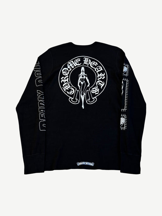 Chrome Hearts Black Deadly Doll Thermal Longsleeve