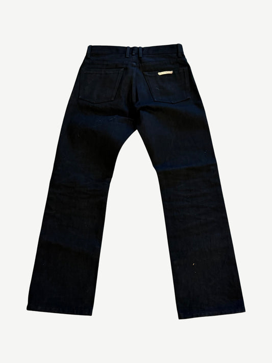 Chrome Hearts Black Fleur Knee Denim Jeans