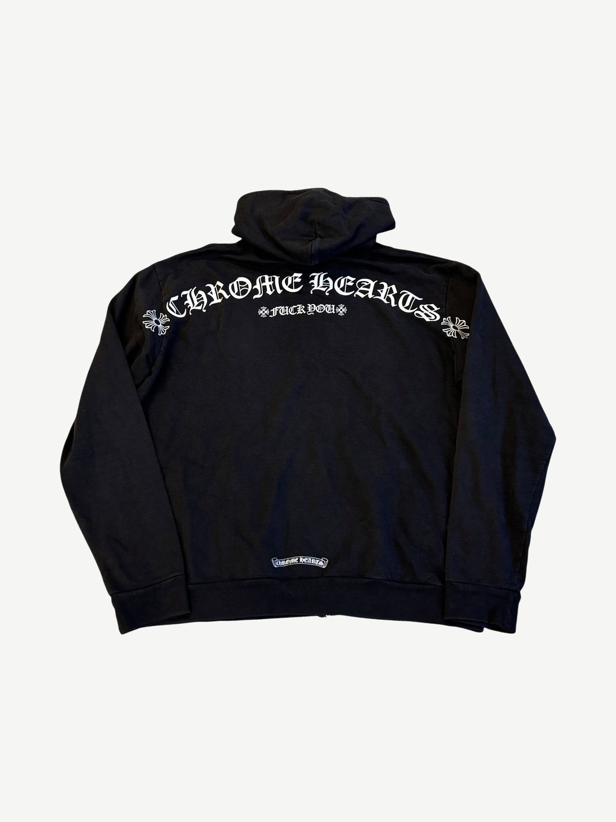 Chrome Hearts Black Fuck You T-Bar Back Logo Zipup