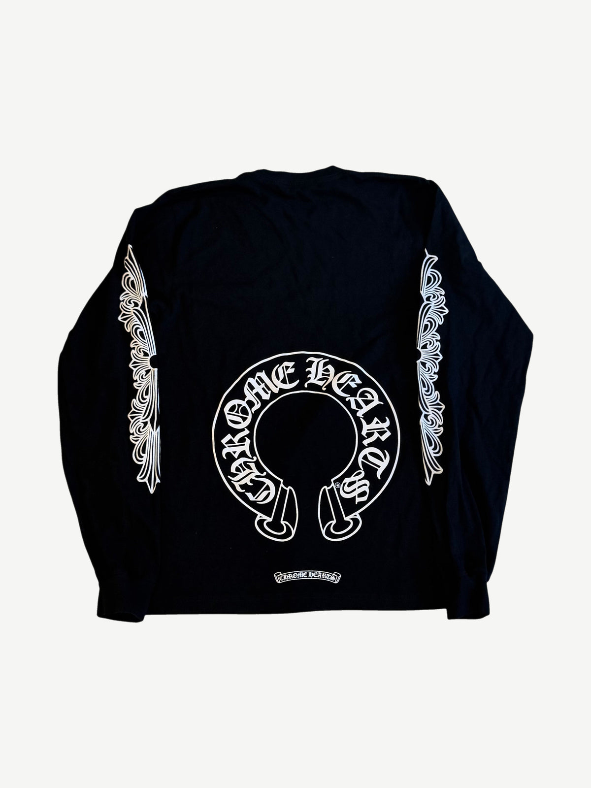 Chrome Hearts Black Horseshoe Floral Longsleeve