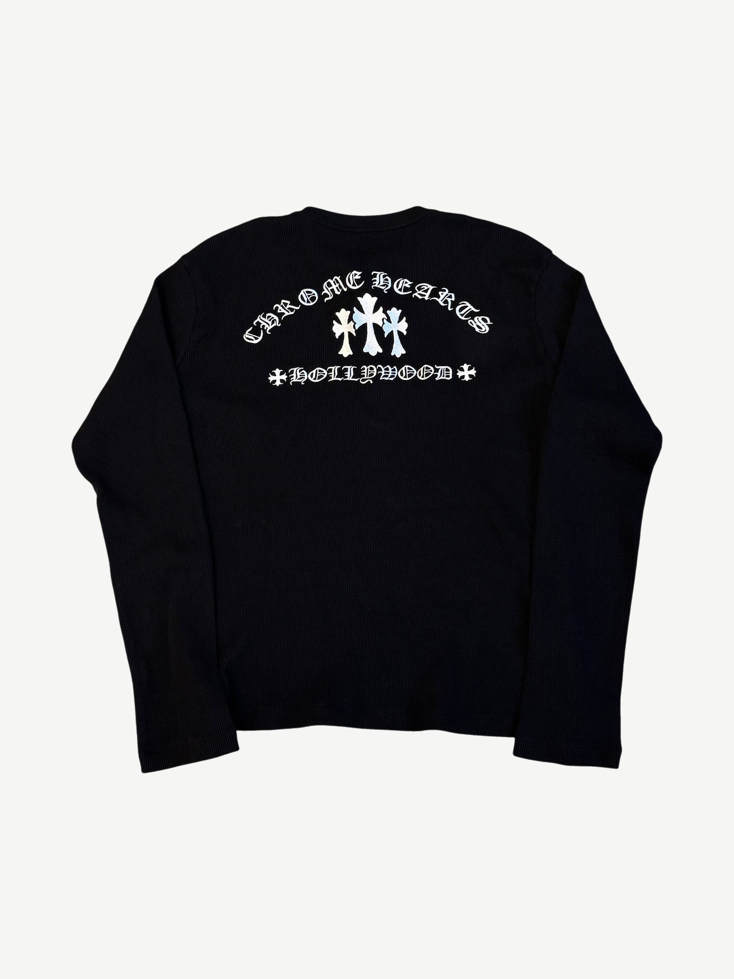 Chrome Hearts Black King Taco Thermal Henley Longsleeve