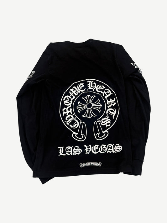 Chrome Hearts Black Las Vegas Horseshoe Floral Longsleeve
