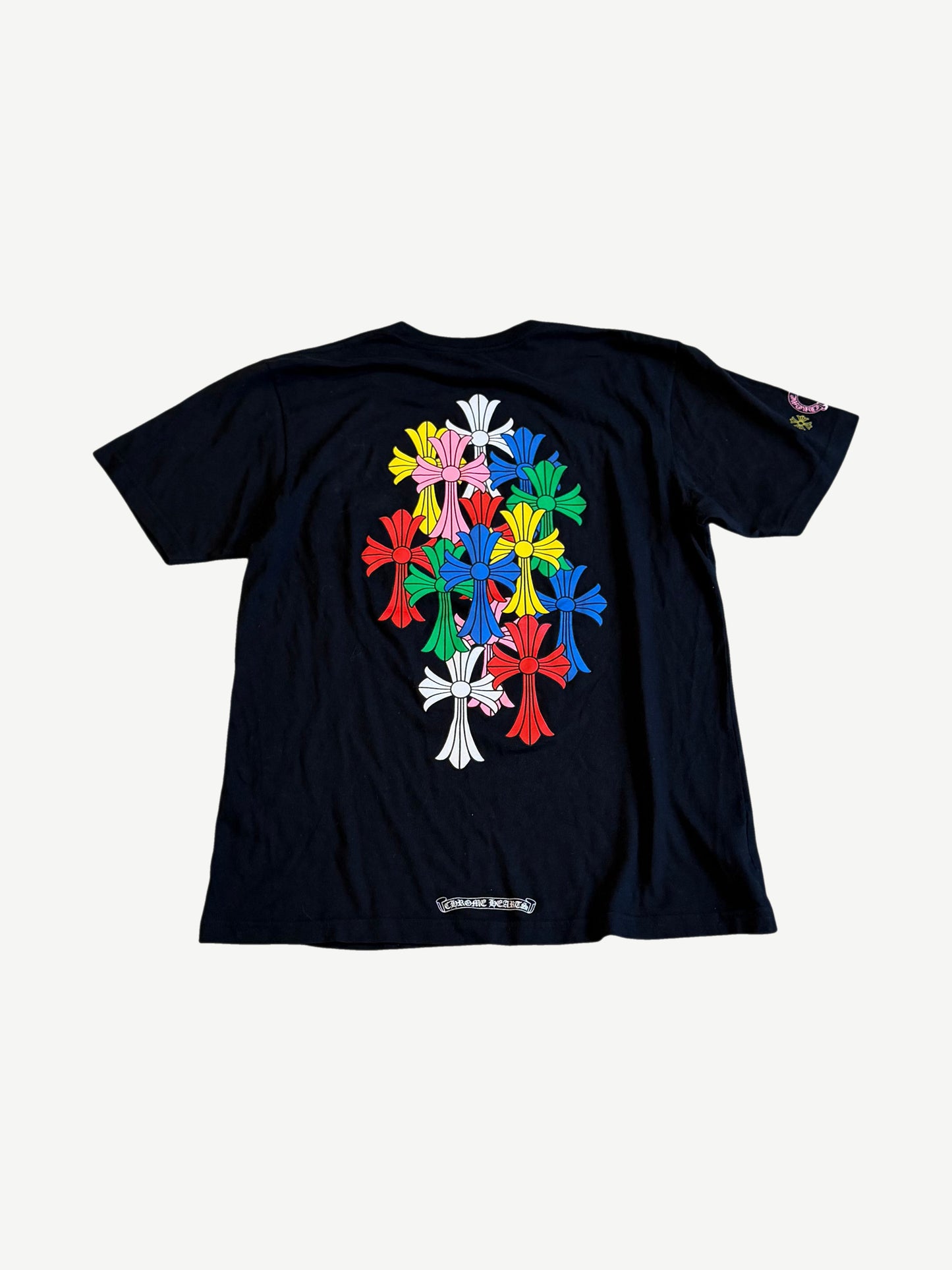 Chrome Hearts Black Multicolor Cross Cemetery Tee