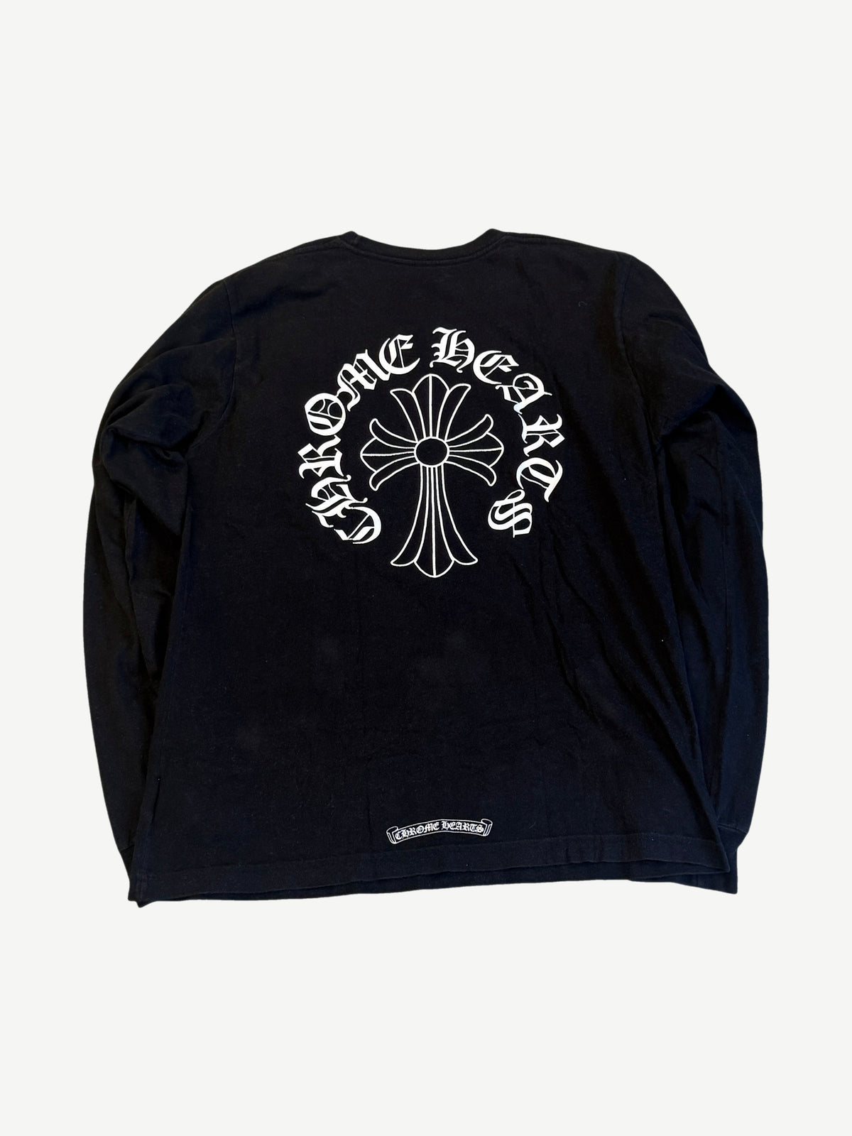 Chrome Hearts Black Neck Cross Logo Longsleeve