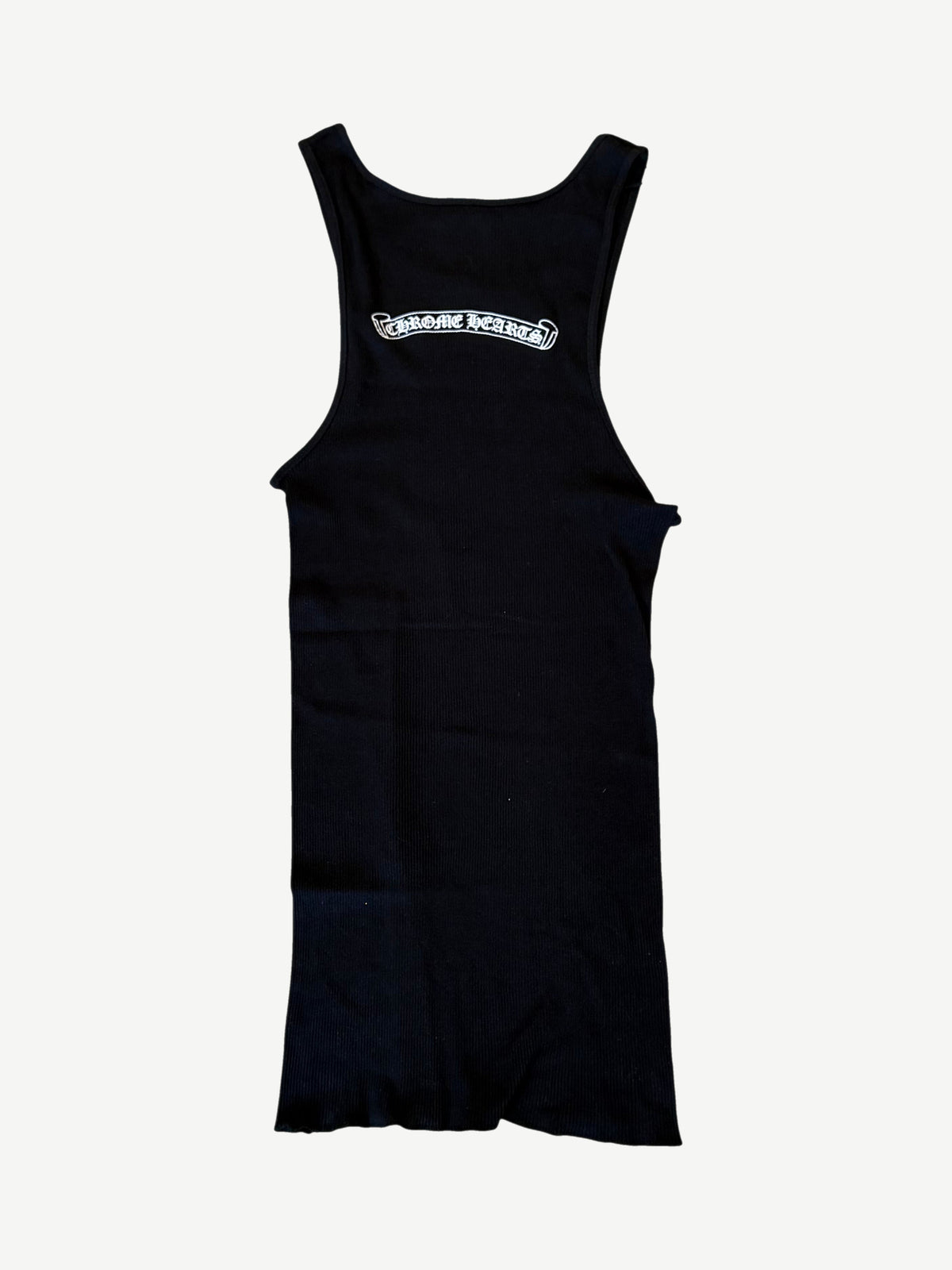 Chrome Hearts Black Neck Logo Scroll Tank Top