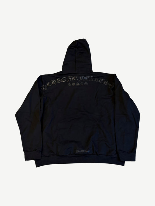 Chrome Hearts Black Online Pullover Horseshoe Floral Hoodie