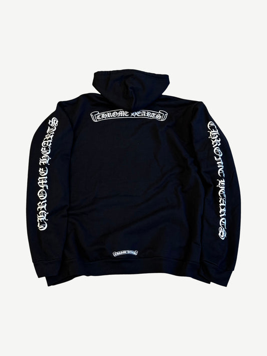 Chrome Hearts Black Scroll Logo Hoodie