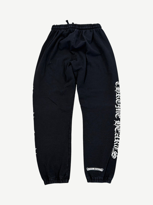 Chrome Hearts Black Scroll Logo Sweatpants