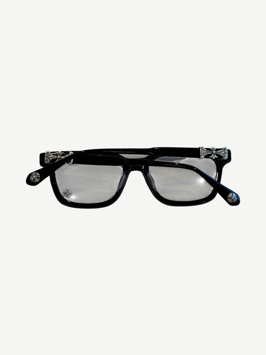 Chrome Hearts Black Silver Cox Ucker Frames