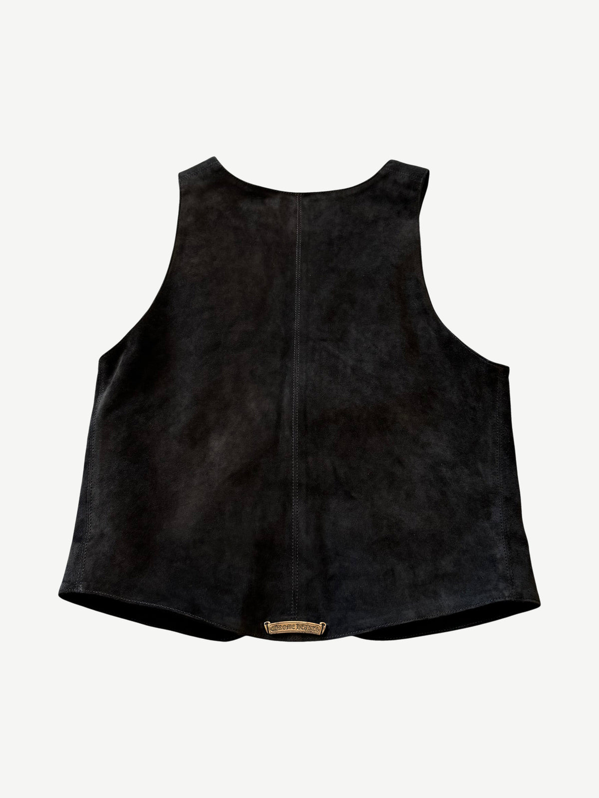 Chrome Hearts Black Suede Leather Vest