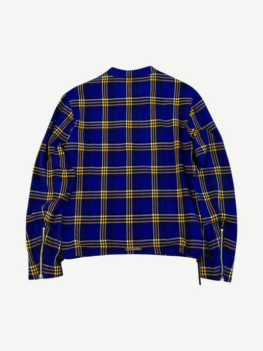 Chrome Hearts Blue Y Not Easy Riders Masai Check Halfzip Jacket