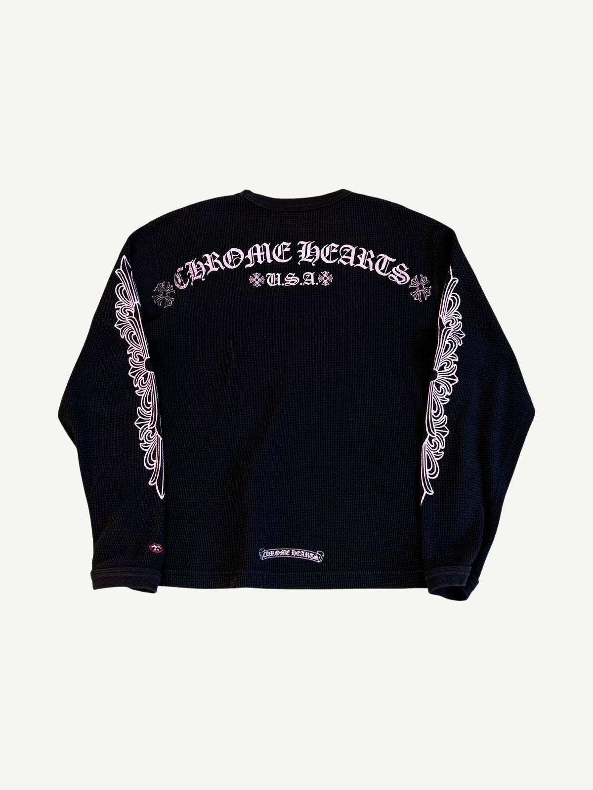 Chrome Hearts Matty Boy Black Pink Thermal Longsleeve