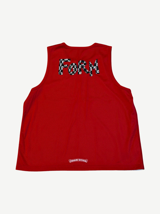 Chrome Hearts Matty Boy Red Form Reversible Mesh Basketball Jersey