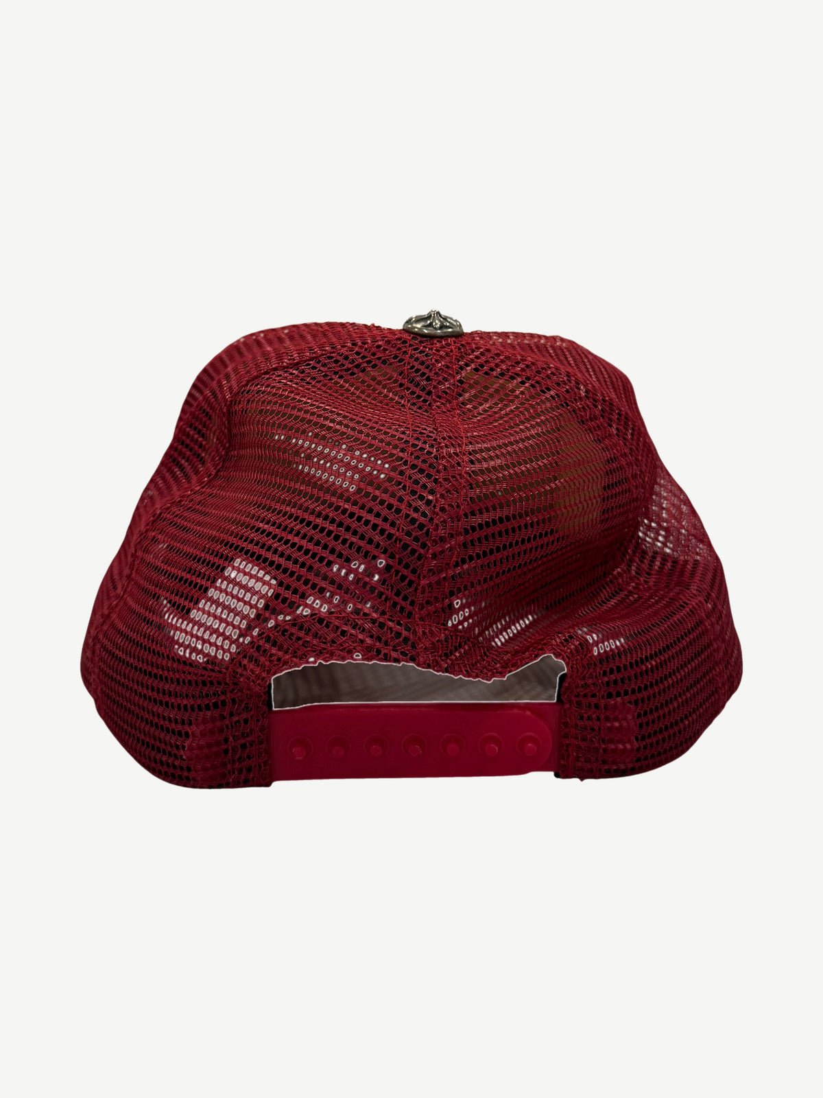 Chrome Hearts Red White Fuck Hollywood Trucker Hat