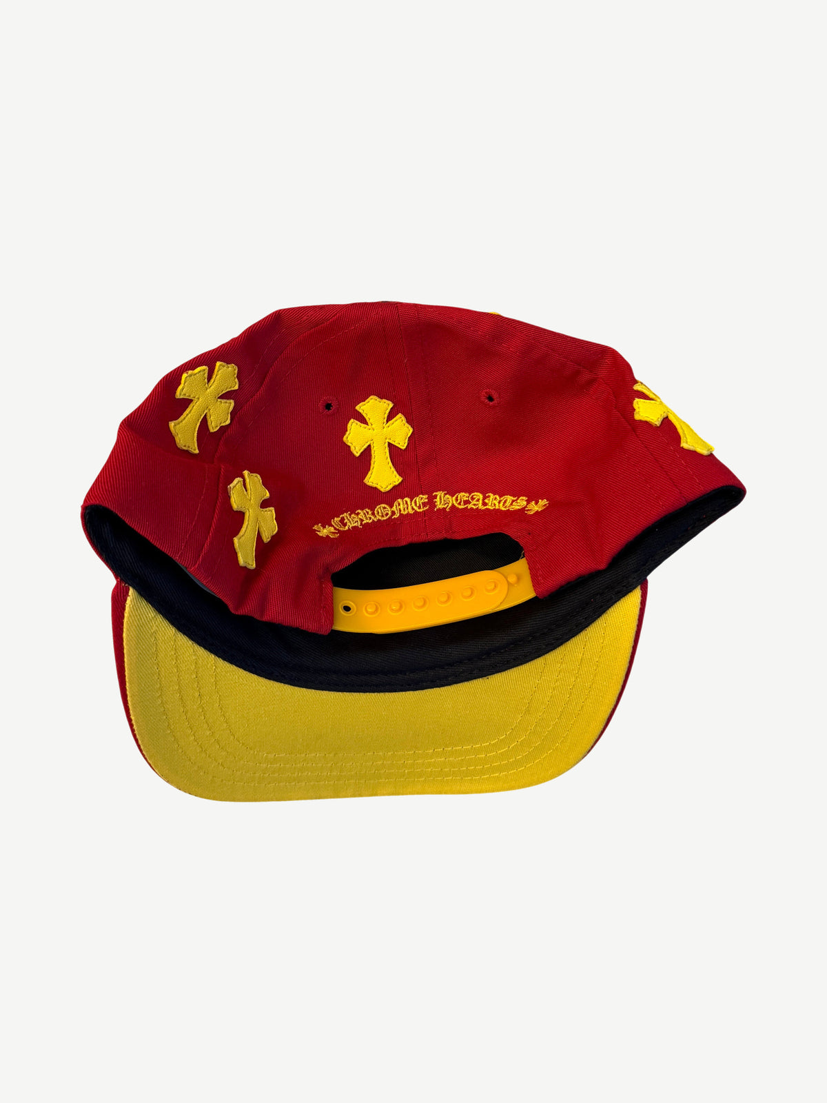 Chrome Hearts Red Yellow CH Cross Patch Baseball Hat