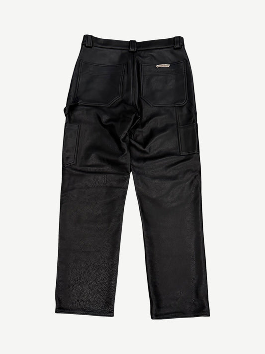 Chrome Hearts St. Barths Exclusive Fleur Leather Pants