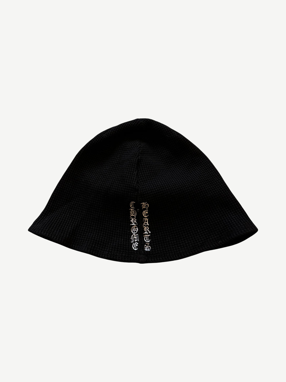 Chrome Hearts Vintage Black Cross Skully Thermal Beanie