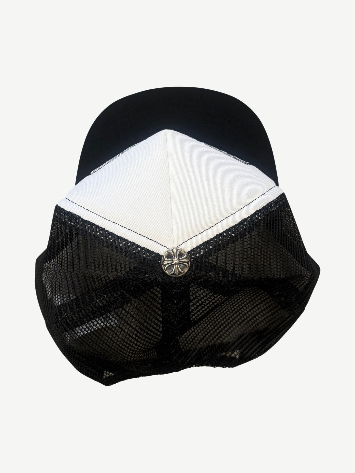 Chrome Hearts White Black CH Hollywood Trucker Hat