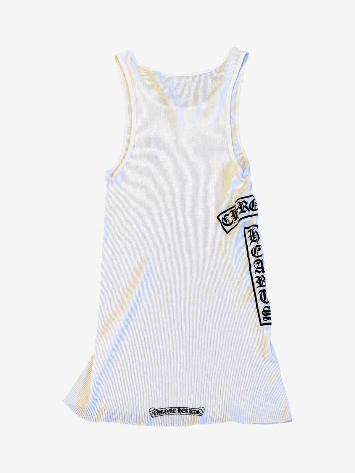 Chrome Hearts White Black T-Bar Logo Tank Top