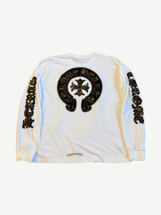Chrome Hearts White Camo Horseshoe Pocket Longsleeve