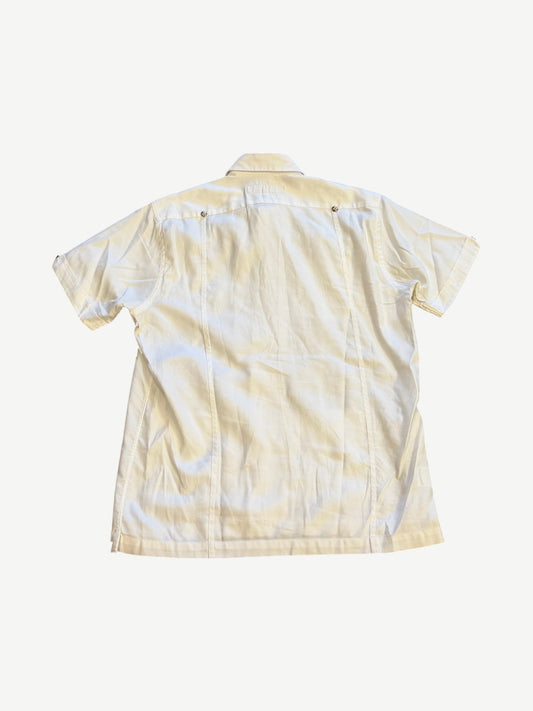 Chrome Hearts White Cuban Triple Cross Button Up Shirt