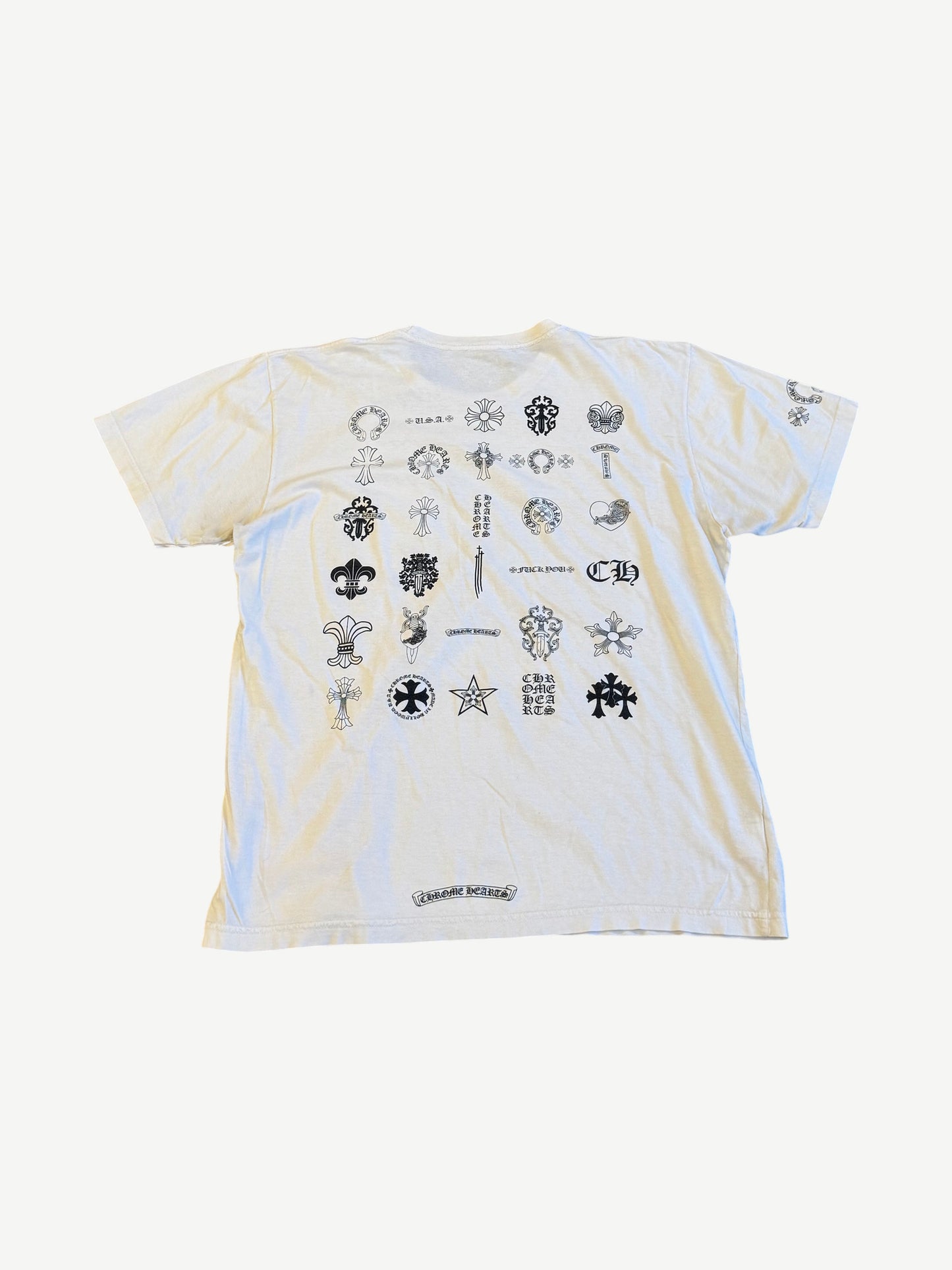 Chrome Hearts White Multi Logo Tee
