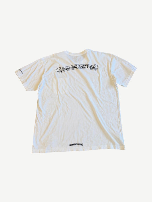 Chrome Hearts White Scroll Logo Tee