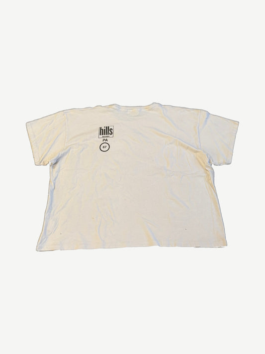 Gallery Hills Brenda's Eyes tee back, hills records PA stamp logo across upper back panel