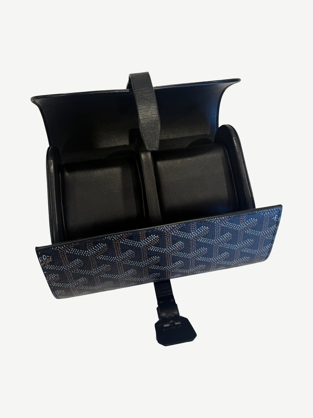 Goyard Black Double Watch Travel Case